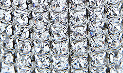 Adornia Stretch Crystal Wide Bracelet In Silver