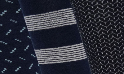 Original Penguin Ziggy Neat Assorted Crew Socks In Navy