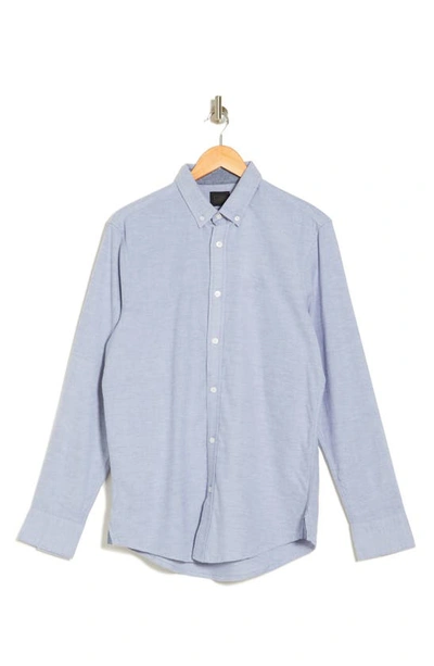 14th & Union Stretch Cotton Oxford Button-down Shirt In Blue Fjord- White Oxford