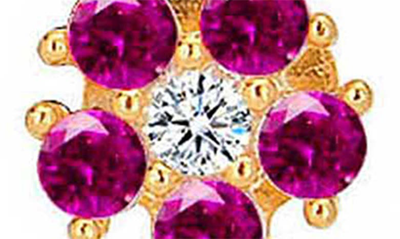 Gabi Rielle Modern Touch Collection 14k Over Silver Cz Daisy Drop Earrings In Gold