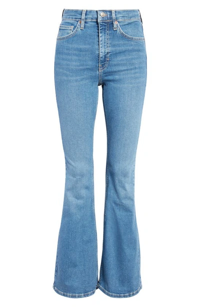 Shop Topshop Jamie Flare Jeans In Medium Blue