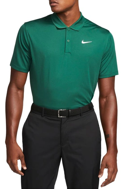 Shop Nike Dri-fit Victory Golf Polo In Gorge Green/ White