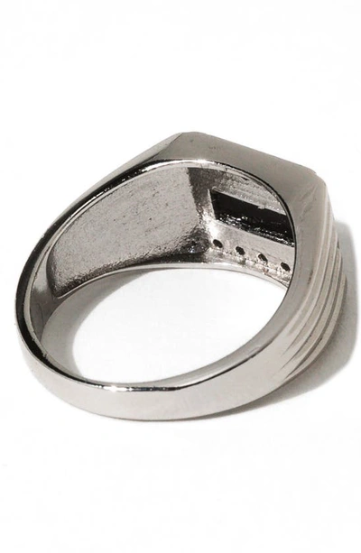 Child Of Wild Levi Onyx Cocktail Ring In Silver