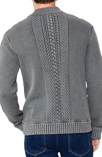 Shop Paige Jarran Cotton & Cashmere Cardigan In Washed Charcoal