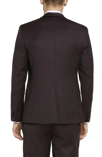 Shop Ted Baker Cadney Slim Fit Jacquard Virgin Wool Blazer In Black