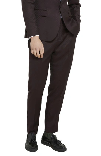 Ted Baker Ethan Slim Fit Virgin Wool Trousers In Black
