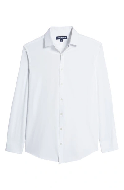 Shop Mizzen + Main Leeward Solid Performance Button-up Shirt In White Solid
