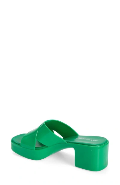 Shop Jeffrey Campbell Bubblegum Platform Sandal In Green Shiny