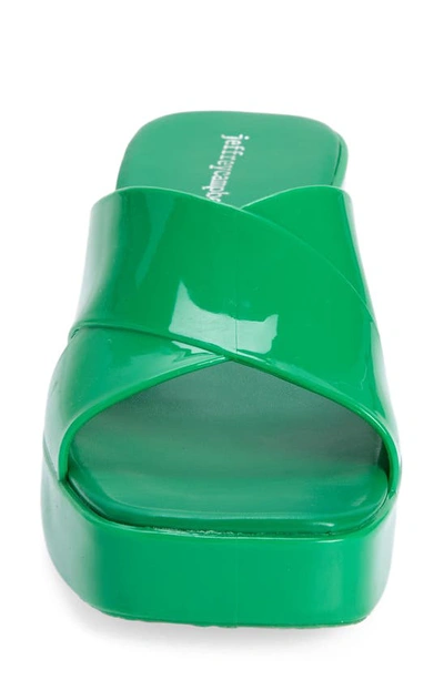 Shop Jeffrey Campbell Bubblegum Platform Sandal In Green Shiny