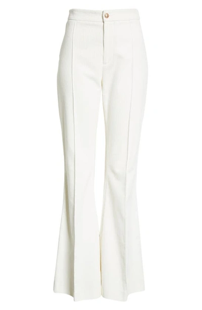 Shop Lisou Kelly Flared Corduroy Trousers In Ivory