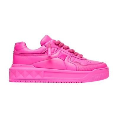 Shop Valentino One Stud Sneakers In Pink Pp