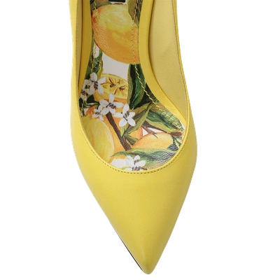 Shop Dolce & Gabbana Classic Leather Pump In Yellow