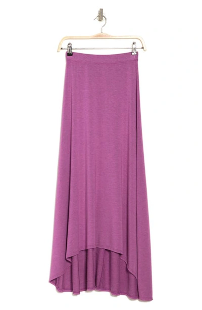 Go Couture Asymmetric Hi-low Skirt In Dahlia