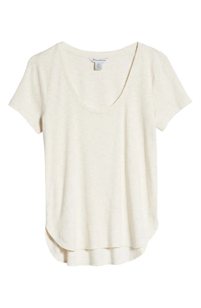 Shop Tommy Bahama Ashby Isles Curve Hem T-shirt In Fresco Heather