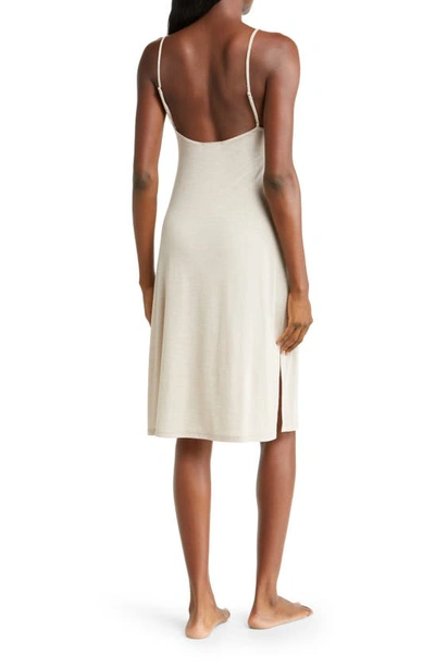 Natori Luxe Shangri-la Nightgown In Cashmere W/ Cocoon