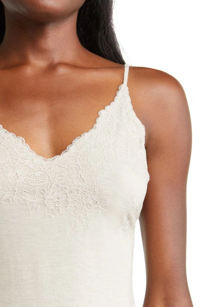 Natori Luxe Shangri-la Nightgown In Cashmere W/ Cocoon