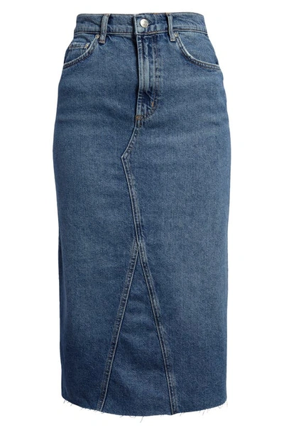 Shop Rails The Highland Nonstretch Denim Midi Skirt In Vintage Sapphire