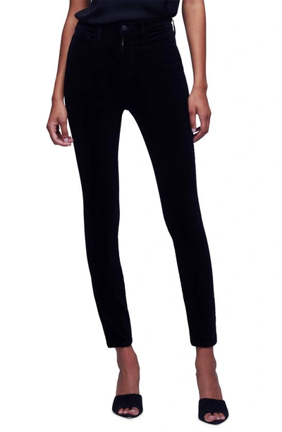 Shop L Agence Monique Ultrahigh Waist Skinny Jeans In Noir