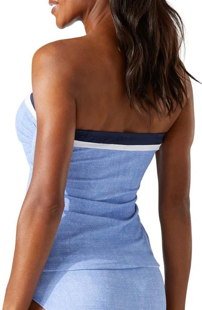 Shop Tommy Bahama Island Cays Colorblock Bandini Swim Top In Blue Monday Heather