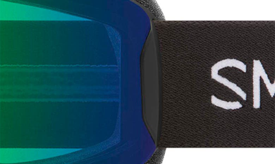 Shop Smith Moment 192mm Chromapop™ Low Bridge Snow Goggles In Black / Chromapop Green