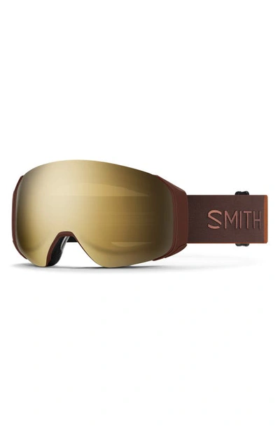 Shop Smith 4d Mag 155mm Special Fit Snow Goggles In Sepia Luxe / Black Gold