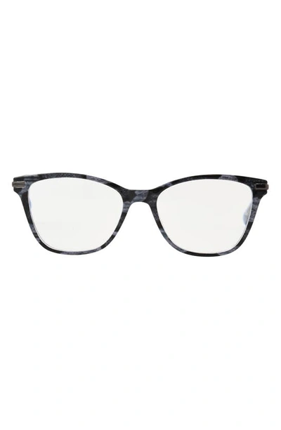 Shop Betsey Johnson Cat Eye Blue Light Blocking Reading Glasses In Blue Marble