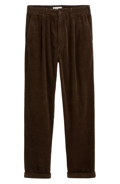Shop Alex Mill Corduroy Pleated Pants In Chocolate