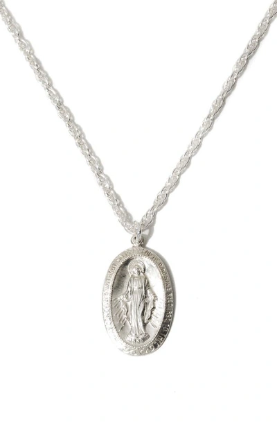 Shop Child Of Wild The Mary Pendant Necklace In Silver