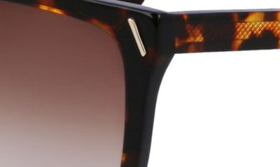 Shop Victoria Beckham 57mm Gradient Navigator Sunglasses In Dark Havana