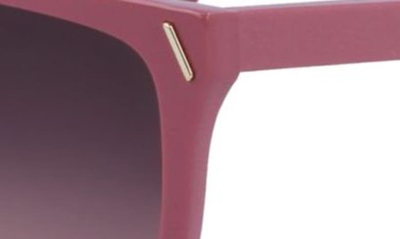 Victoria Beckham 57mm Gradient Navigator Sunglasses In Rose