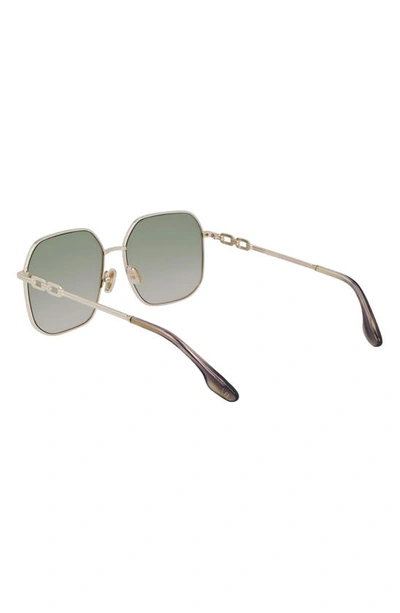 Shop Victoria Beckham 58mm Square Sunglasses In Yellow Gold