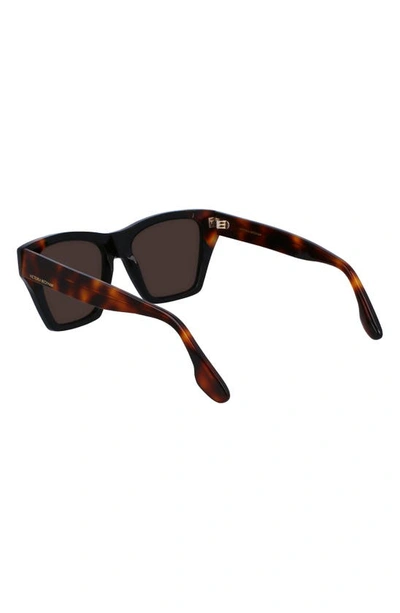 Shop Victoria Beckham 55mm Modified Rectangle Sunglasses In Black