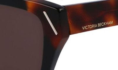 Shop Victoria Beckham 55mm Modified Rectangle Sunglasses In Black