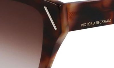 Shop Victoria Beckham 55mm Modified Rectangle Sunglasses In Light Havana Fade