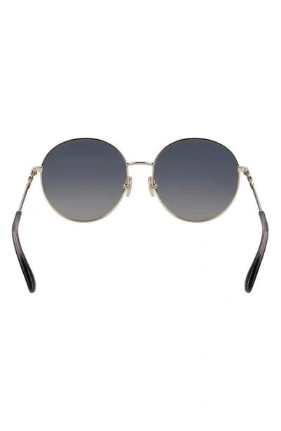 Shop Victoria Beckham 58mm Gradient Round Sunglasses In Yellow Gold