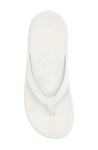 Shop Olukai Nua Pio Flip Flop In Bright White