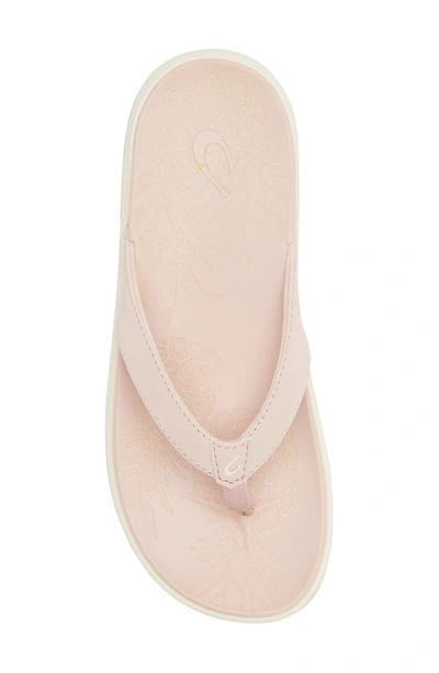 Shop Olukai Nua Pio Flip Flop In Pink Clay/ Pink Clay