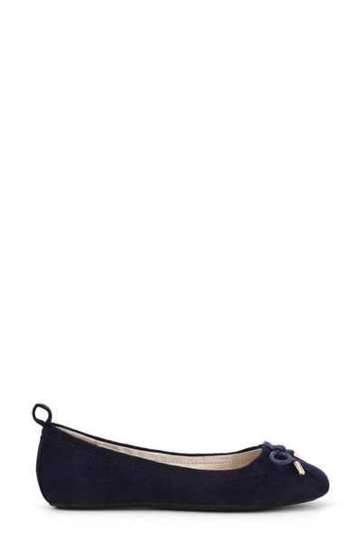 Shop Yosi Samra Kids' Miss Sheila Ballet Flat In Midnight Blue