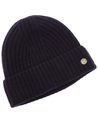 Shop Bruno Magli Fashioned Rib Cashmere Hat In Black