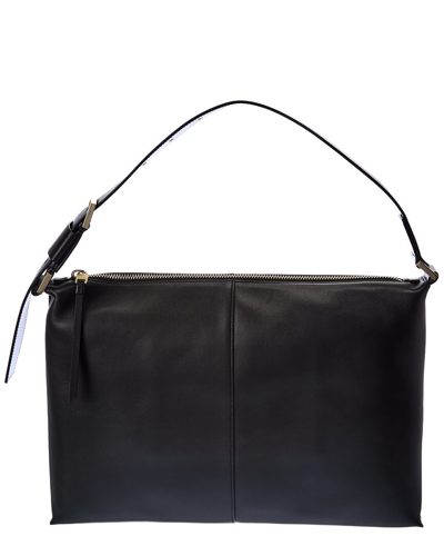 Shop Allsaints Edbury Leather Shoulder Bag In Black