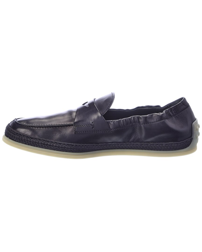 Shop Tod's Tods Leather Loafer In Grey