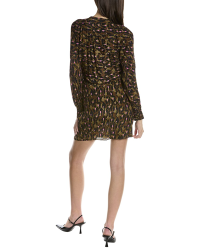 Shop Diane Von Furstenberg Dollie Silk-blend Mini Dress In Black