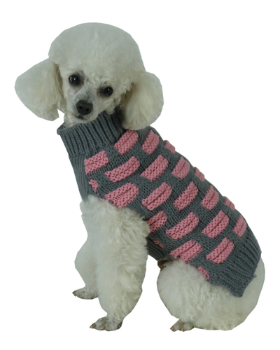 Shop Pet Life Fashion Weaved Heavy Knit Designer Ribbed Turtle Neck Dog Sweater