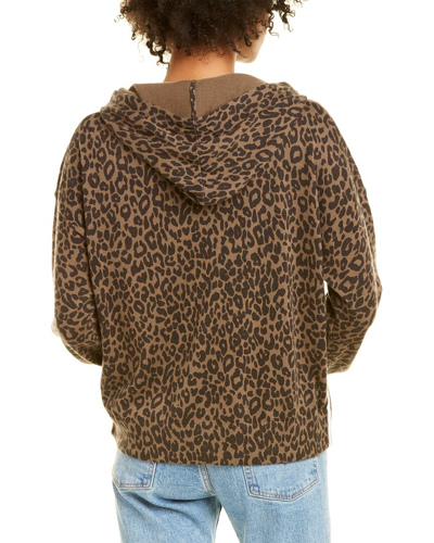 Shop Skull Cashmere Leopard Cashmere-blend Hoodie In Black
