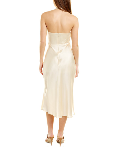Shop Nicholas Allia Silk Midi Dress In White