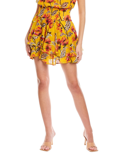 Shop A.l.c . Vera Silk Skirt In Yellow