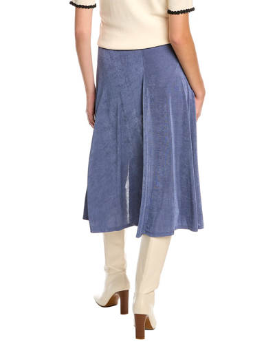 Shop Alexia Admor Full Slit Midi Skirt In Blue