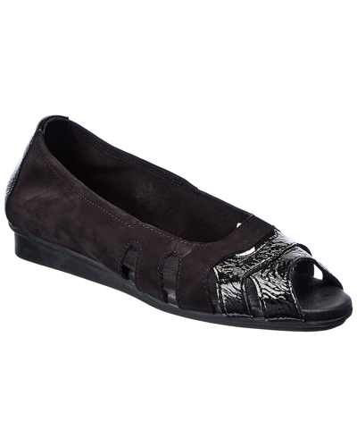 Arche Ninova Leather Sandal In Black ModeSens