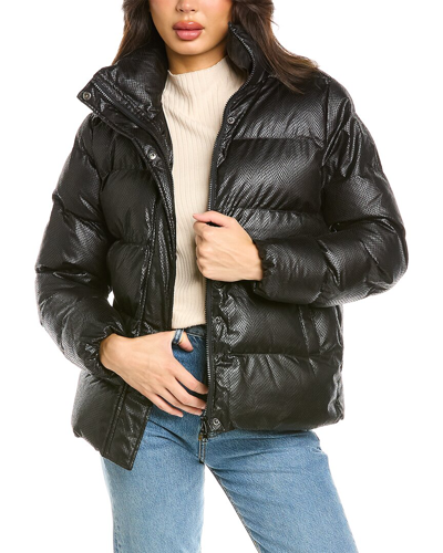 Shop Unreal Fur Viper Puffer Jacket In Black