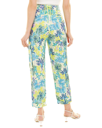 Shop Tanya Taylor Avery Linen-blend Pant In Yellow